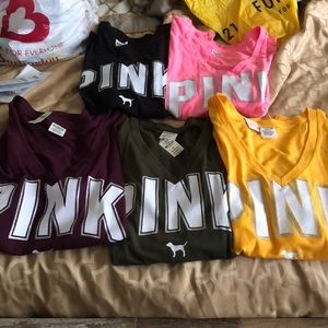 5 Pink shirts